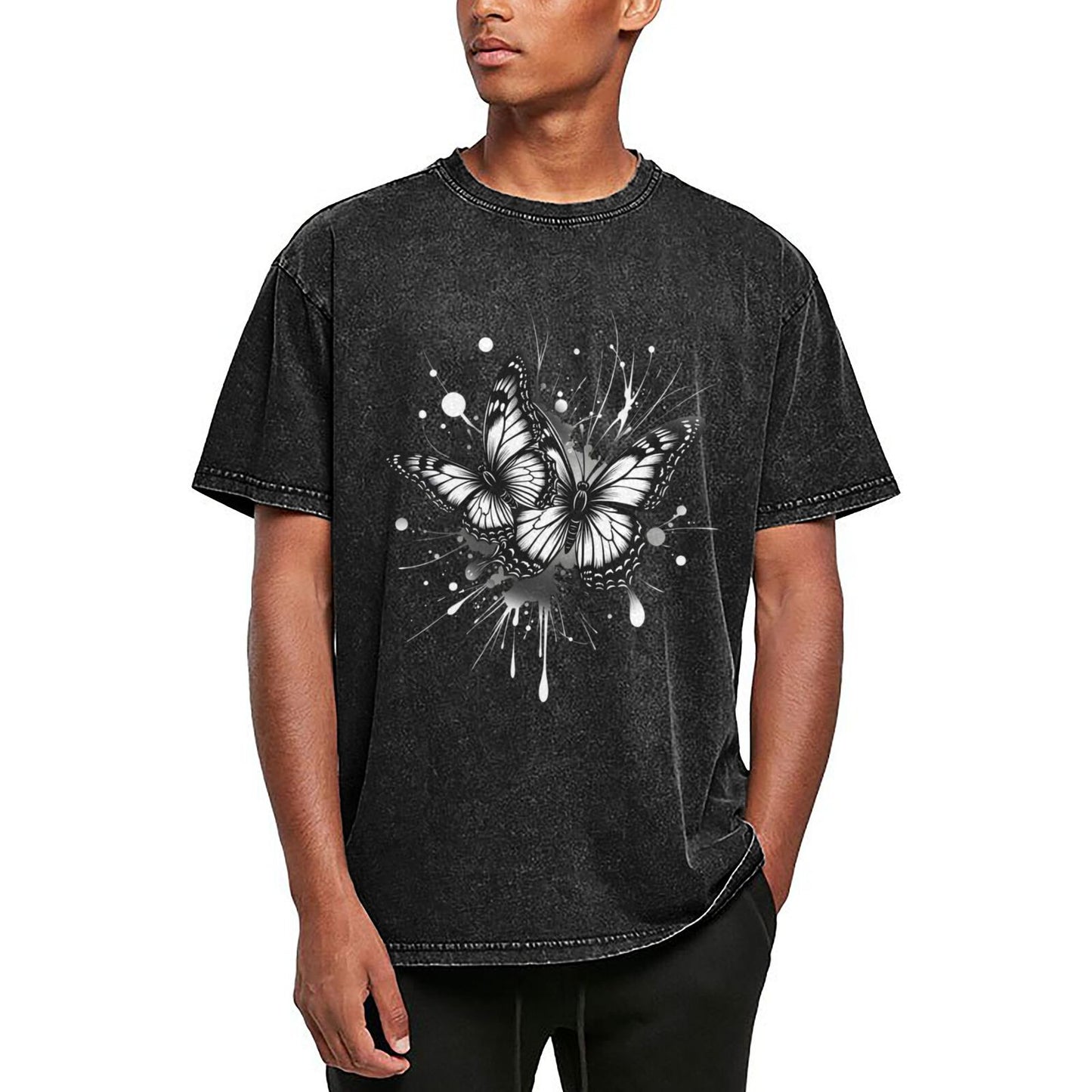 Men's Heavyweight Cotton Short Sleeve Crew Neck T-Shirt GOT070B
