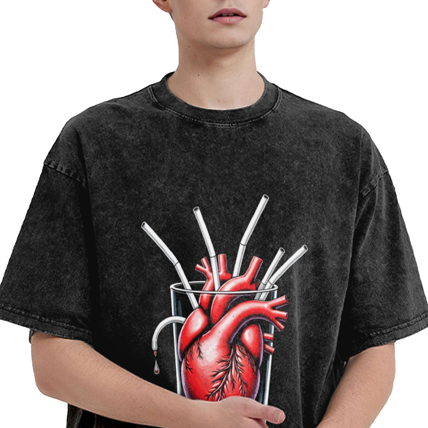 Men's Heavyweight Cotton Short Sleeve Crew Neck T-Shirt GOT109R
