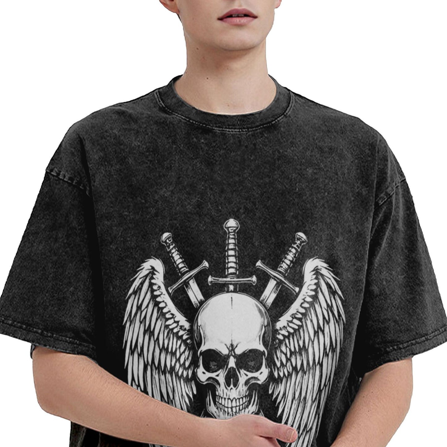 Men's Cotton Graphic Print T-Shirt - Breathable Crew Neck Casual Tee with Novelty Design for Daily Wear GOT001W