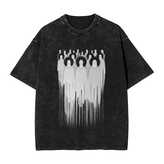 Men's Classic Cotton Crew Neck T-Shirt - Lightweight Textured Fabric with Illustrated Prints for Casual Outfits GOT008W