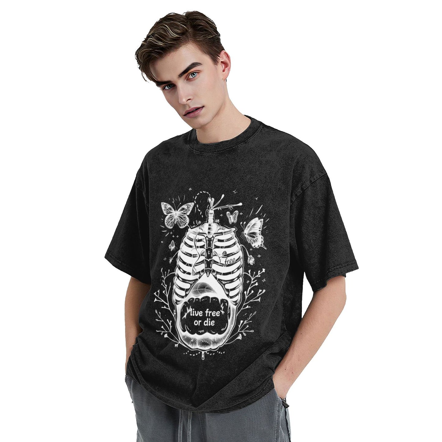 Men's Cotton T-Shirts Unisex Short Sleeves Casual T-Shirts for Men GOT016W