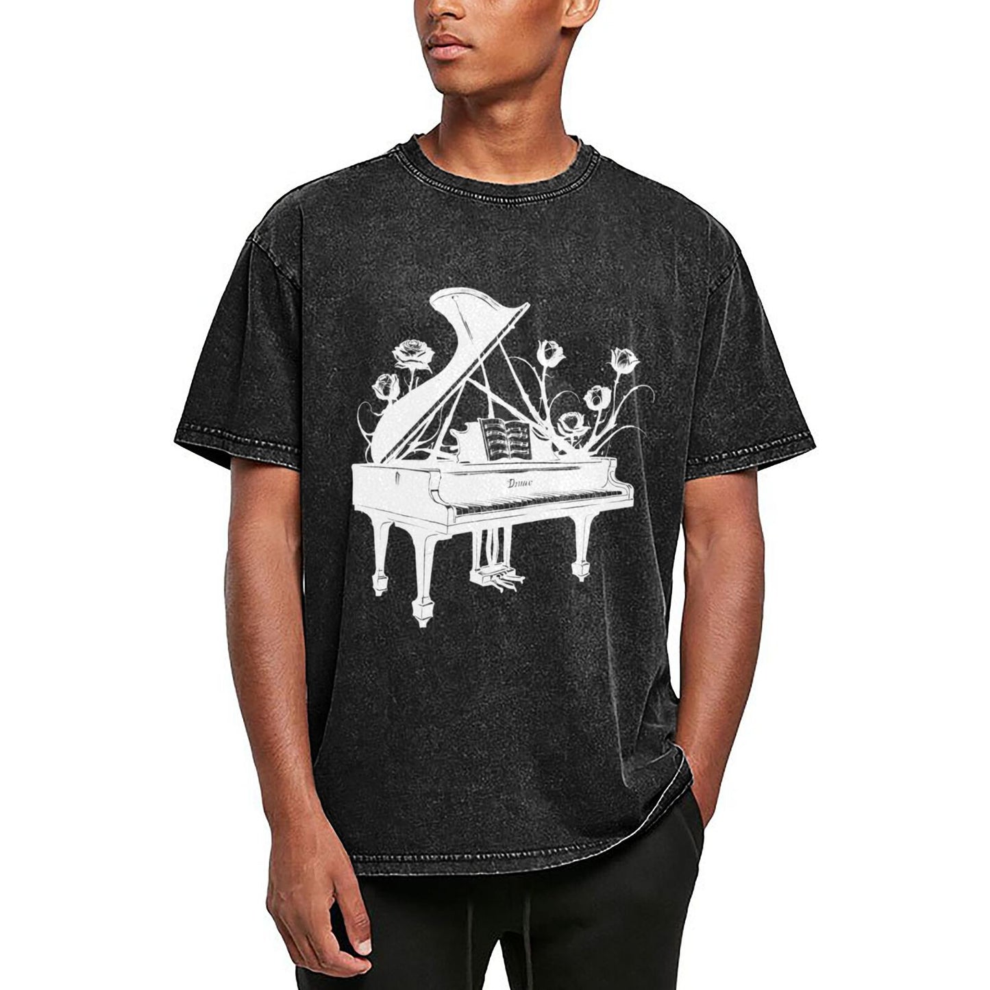 Unisex Cotton Short Sleeve T-Shirt - Year-Round Breathable Crew Neck Top with Playful Graphic T-Shirt GOT019W