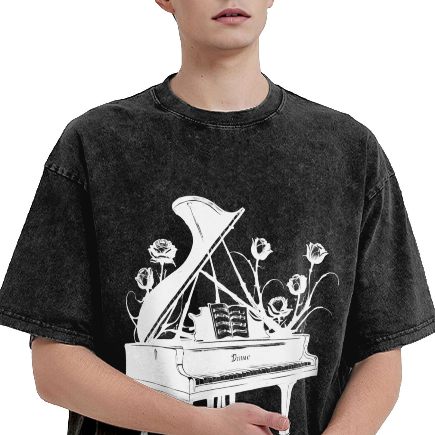 Unisex Cotton Short Sleeve T-Shirt - Year-Round Breathable Crew Neck Top with Playful Graphic T-Shirt GOT019W