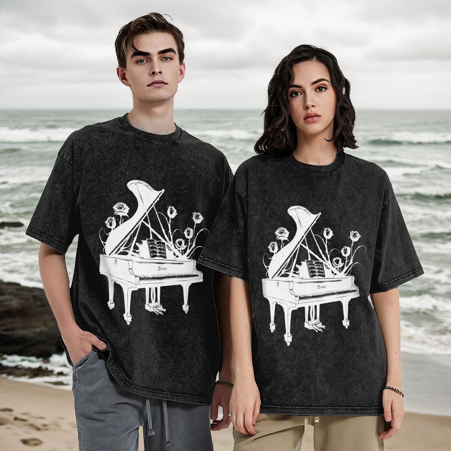 Unisex Cotton Short Sleeve T-Shirt - Year-Round Breathable Crew Neck Top with Playful Graphic T-Shirt GOT019W