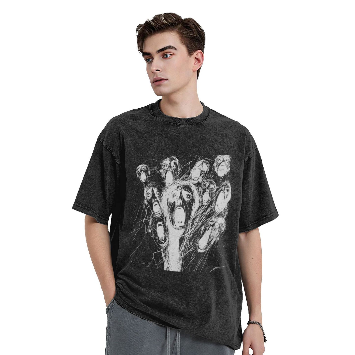 Unisex Cotton Short Sleeve T-Shirt - Year-Round Breathable Crew Neck Top with Playful Graphic T-Shirt GOT020W
