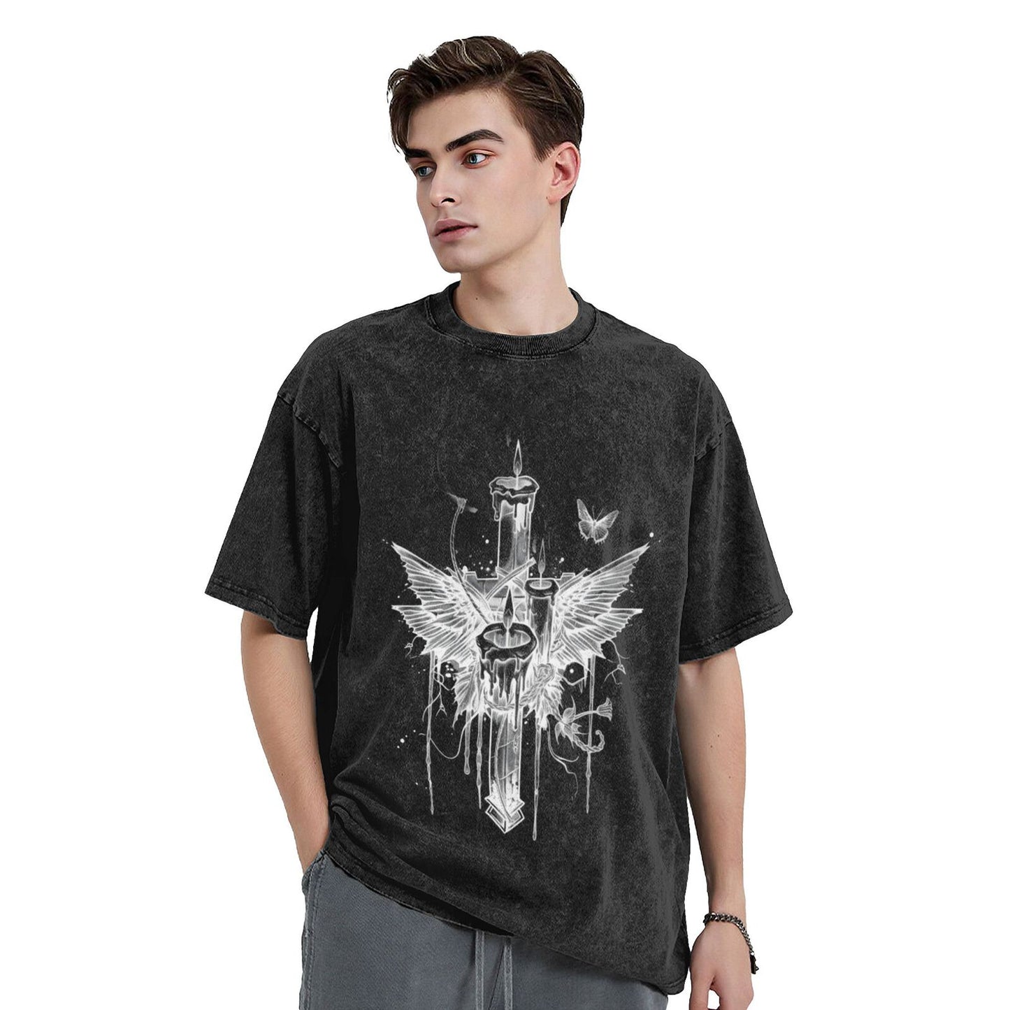 Men's Cotton T-Shirts Unisex Short Sleeves Casual T-Shirts for Men GOT024W