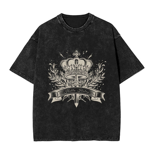 Men's Cotton T-Shirts Unisex Short Sleeves crown Casual T-Shirts for Men GOT025Y