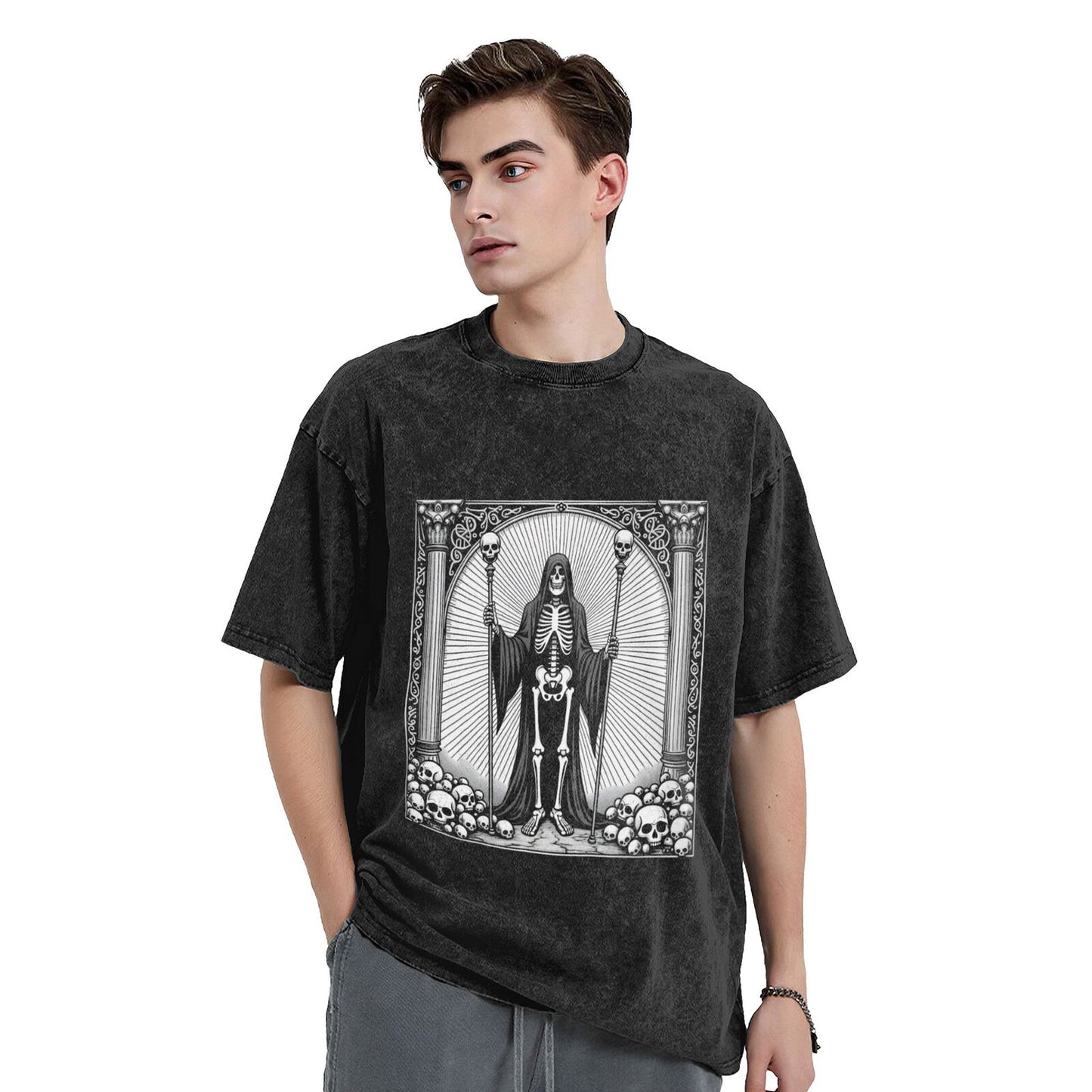 Men's Heavyweight Cotton Short Sleeve Crew Neck T-Shirt GOT108W