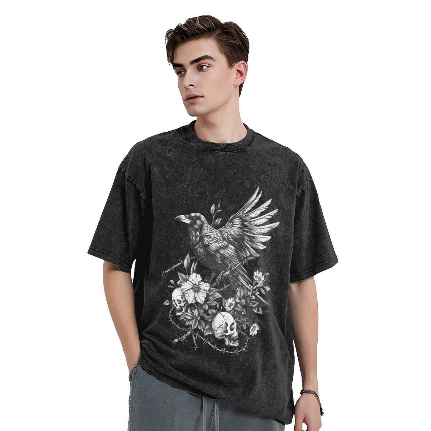 Men's Heavyweight Cotton Short Sleeve Crew Neck T-Shirt GOT102B