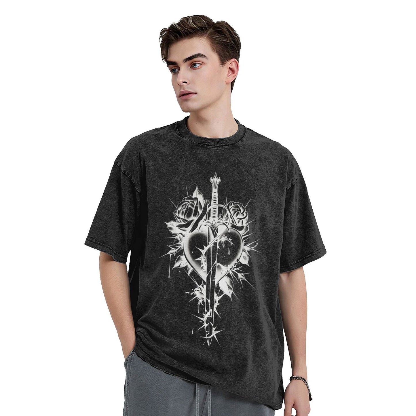 Mens T Shirt - Short Sleeve Breathable Workout Shirt with 4-Way Stretch Fresh Classic Tshirts Thorn GOT043W