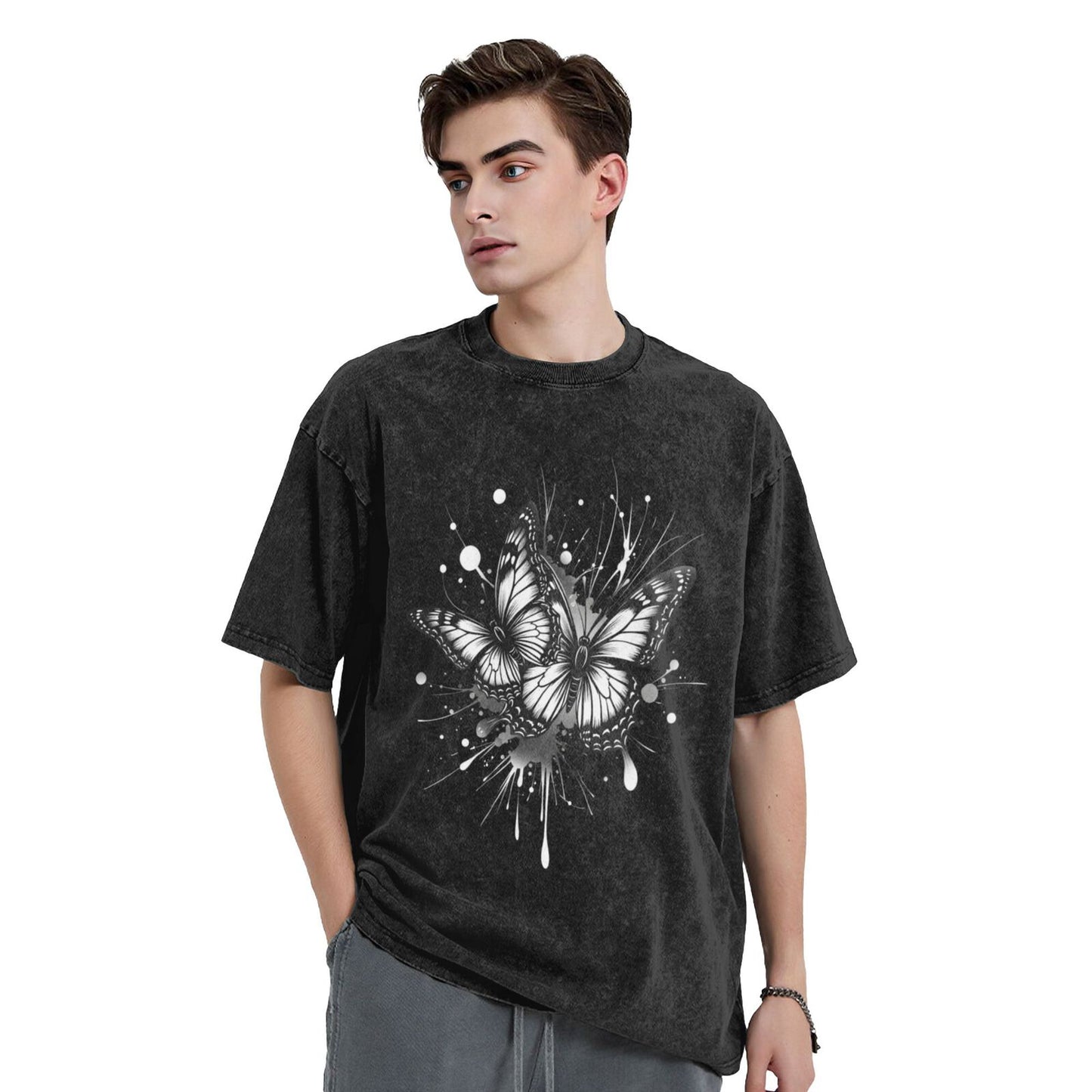 Men's Heavyweight Cotton Short Sleeve Crew Neck T-Shirt GOT070B