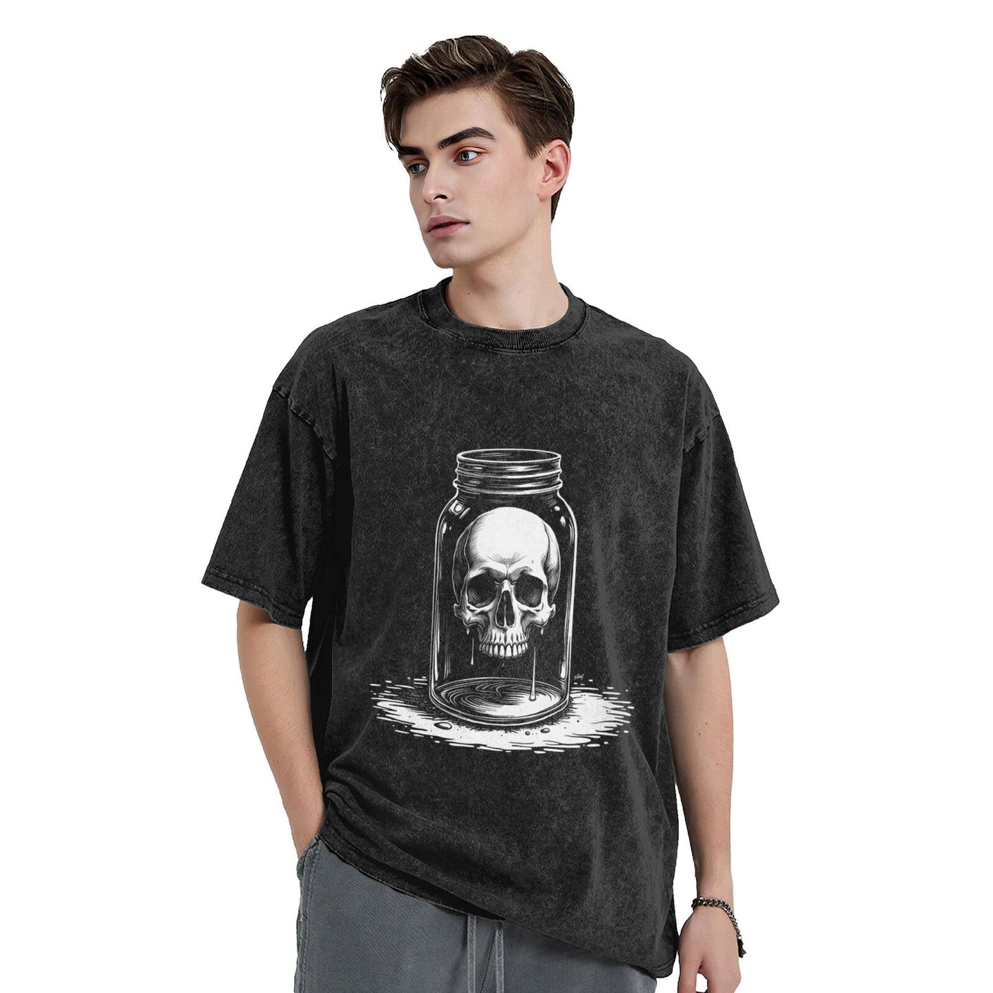 Men's Heavyweight Cotton Short Sleeve Crew Neck T-Shirt GOT105W