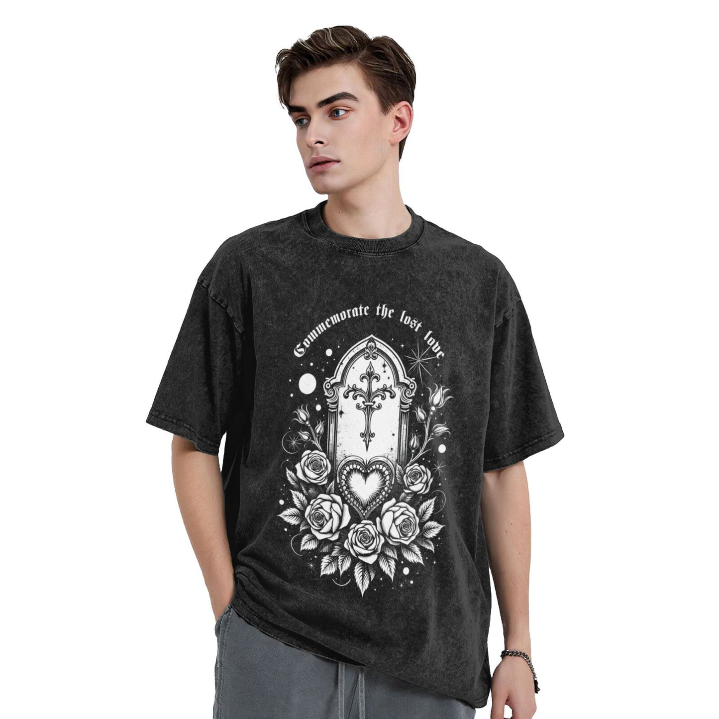 Men's Heavyweight Cotton Short Sleeve Crew Neck T-Shirt GOT104W