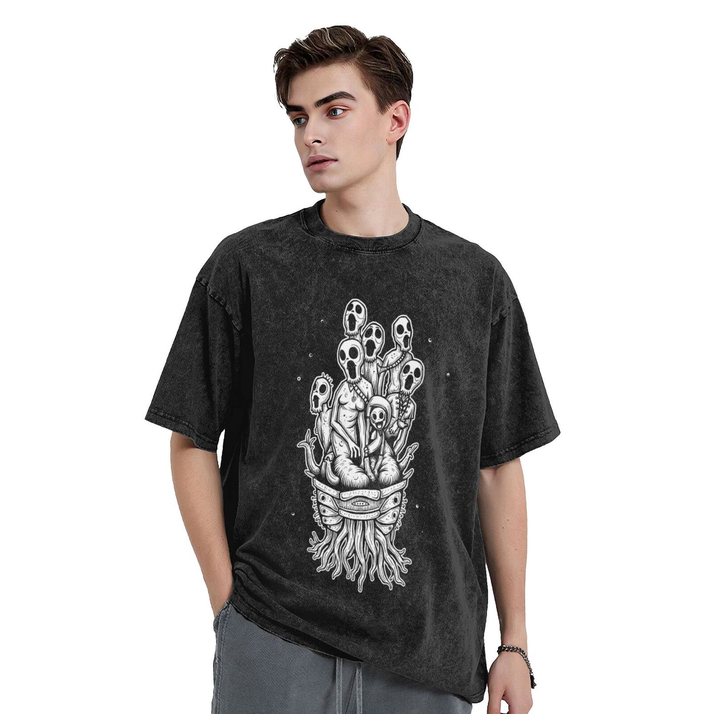 Men's Heavyweight Cotton Short Sleeve Crew Neck T-Shirt GOT106W