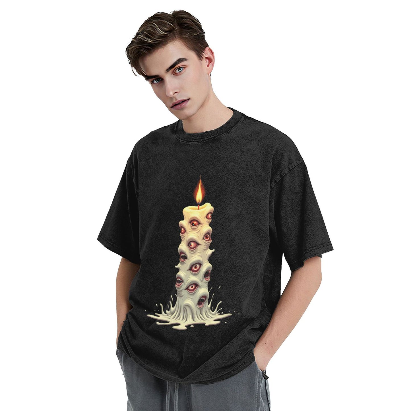 Men's Heavyweight Cotton Short Sleeve Crew Neck T-Shirt GOT110Y