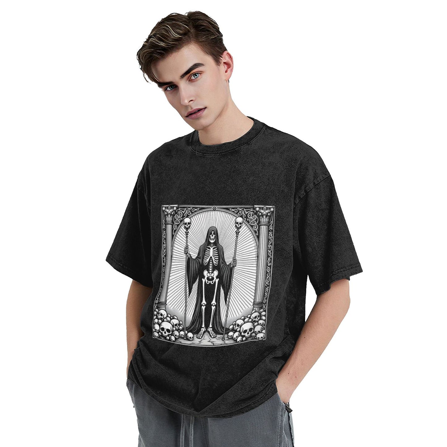 Men's Heavyweight Cotton Short Sleeve Crew Neck T-Shirt GOT108W
