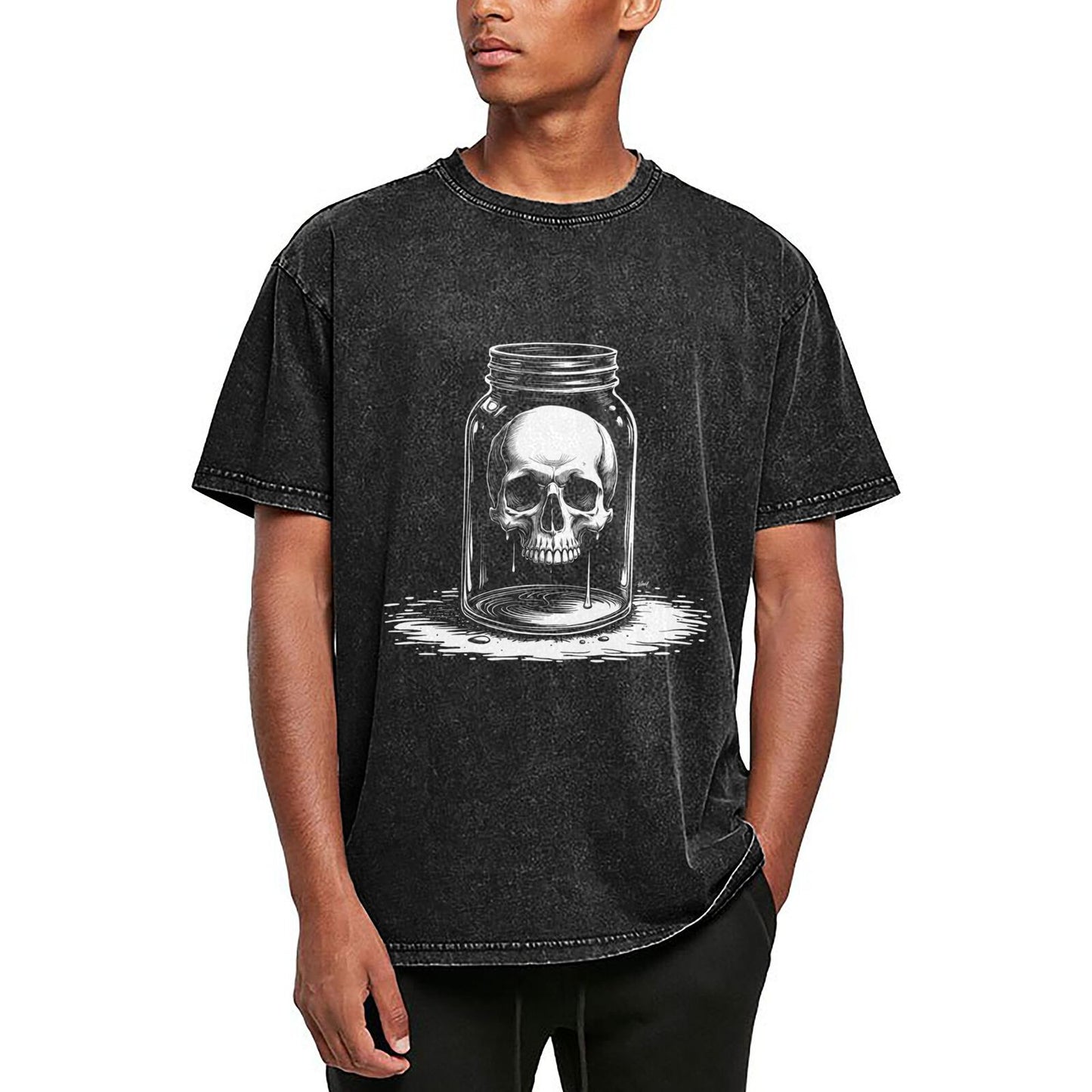 Men's Heavyweight Cotton Short Sleeve Crew Neck T-Shirt GOT105W