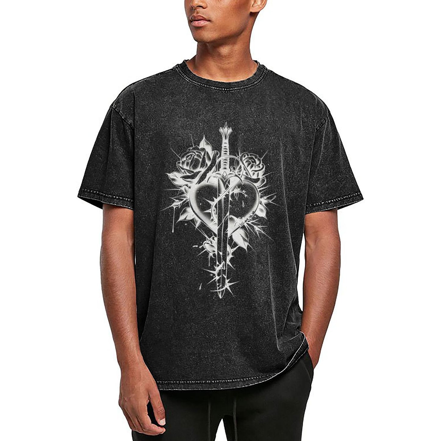 Mens T Shirt - Short Sleeve Breathable Workout Shirt with 4-Way Stretch Fresh Classic Tshirts Thorn GOT043W
