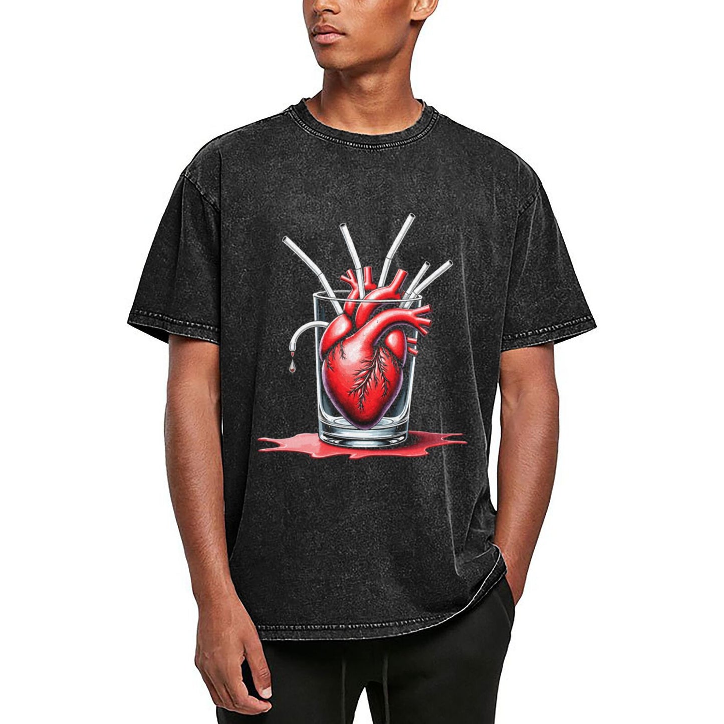 Men's Heavyweight Cotton Short Sleeve Crew Neck T-Shirt GOT109R